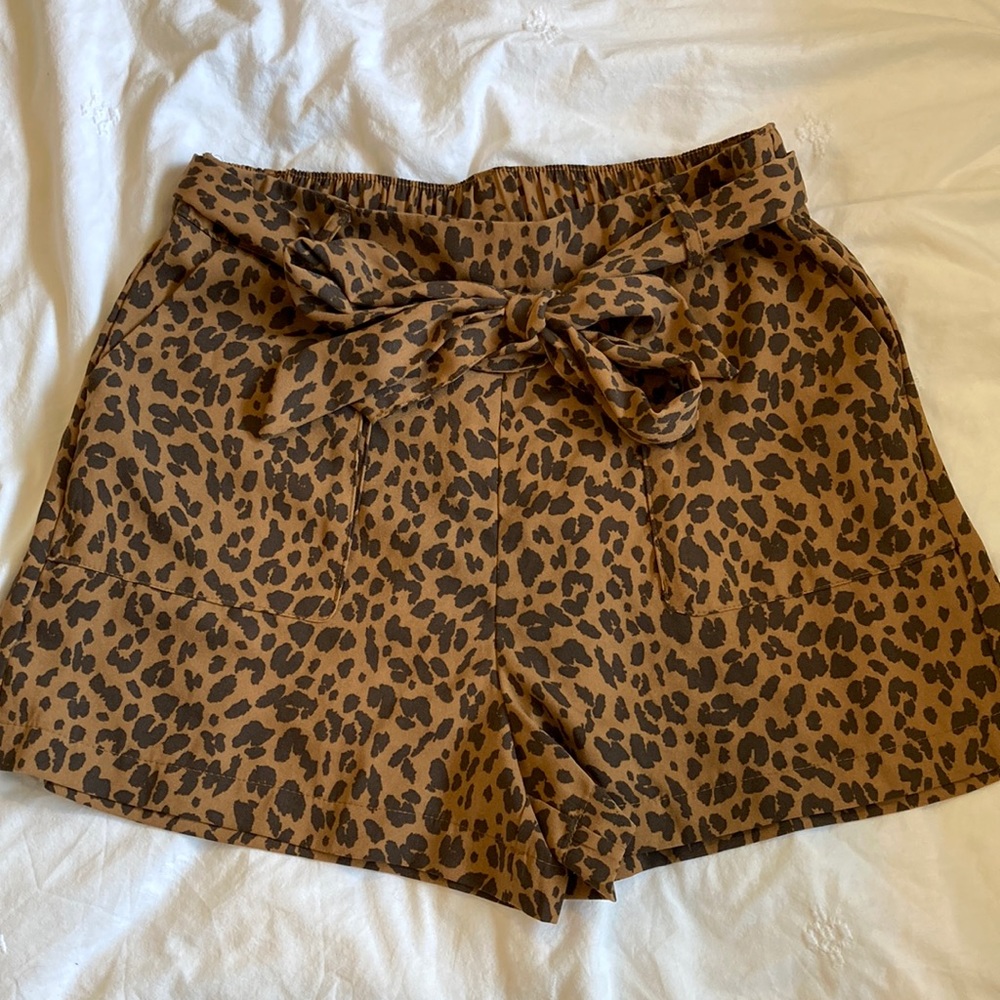 Cheetah print paper bag shirts - medium